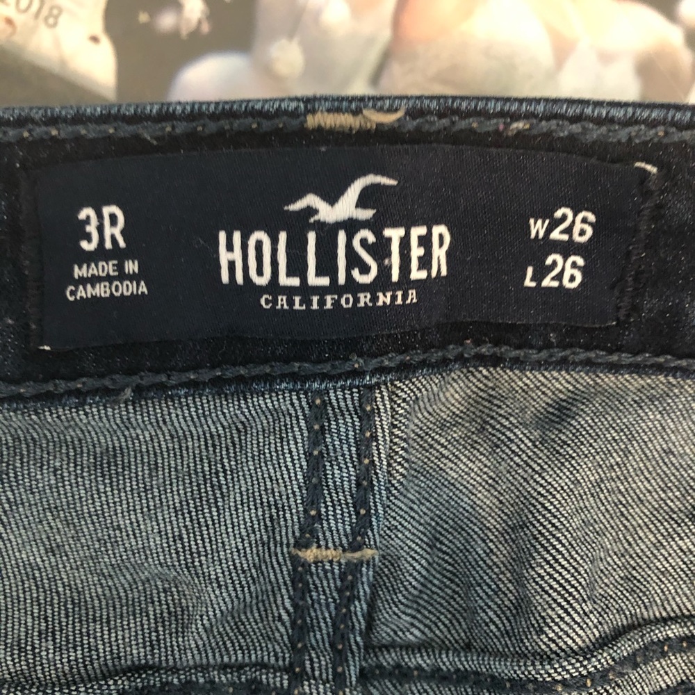 Hollister dark wash ripped jeans